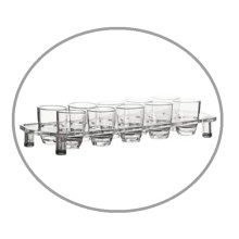 Plastic 10 Hole Tray with 10 Plastic Cups (27 cm x 9 cm) 